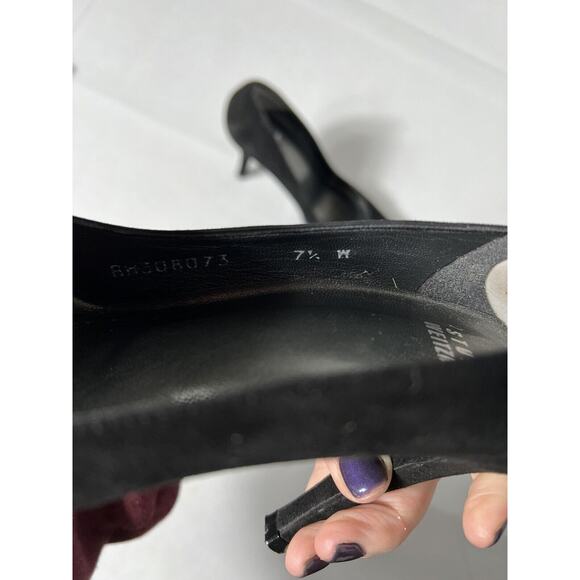 Stuart Weitzman Pumps Black 7.5W Black Velvet Tortoise Platform Stiletto High He - Picture 13 of 16